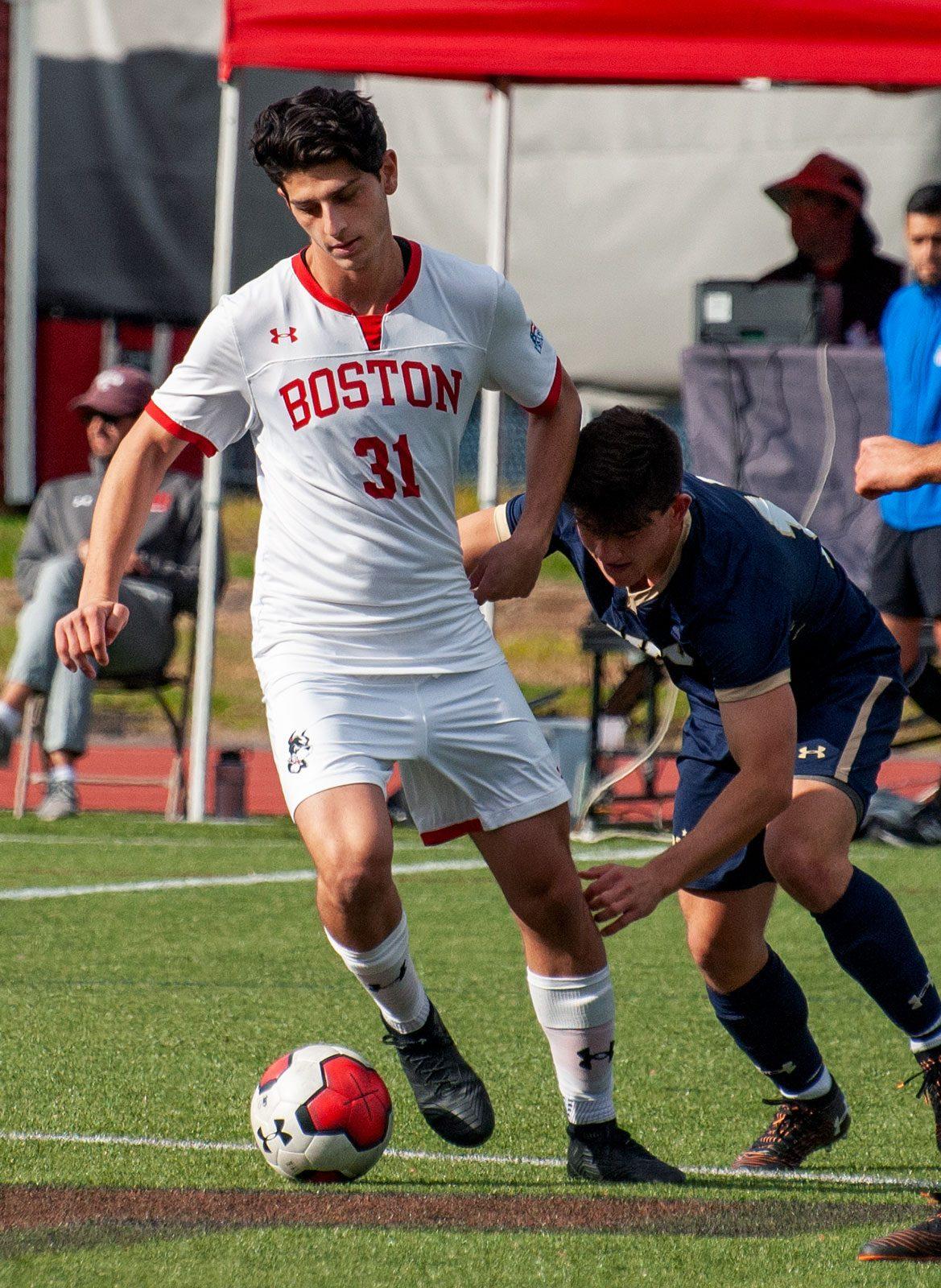 Sophomore Josh Hurwitz, shown in an Oct. 26 game against the United States Naval Academy, will be unable for the season finale against the United States Military Academy after his sending off on Saturday against Loyola University. CHRISTOPHER GOUGH/ DFP FILE