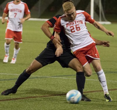 BU will look to sophomore midfielder Magnus Benediktsson and others to step up in Anthony Viteri's absence. PHOTO BY JUSTIN HAWK/ DAILY FREE PRESS STAFF 