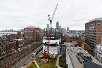 The Center for Integrated Life Sciences and Engineering is on track to be fully completed by March, 2017. PHOTO BY MADDIE MALHOTRA/DAILY FREE PRESS STAFF