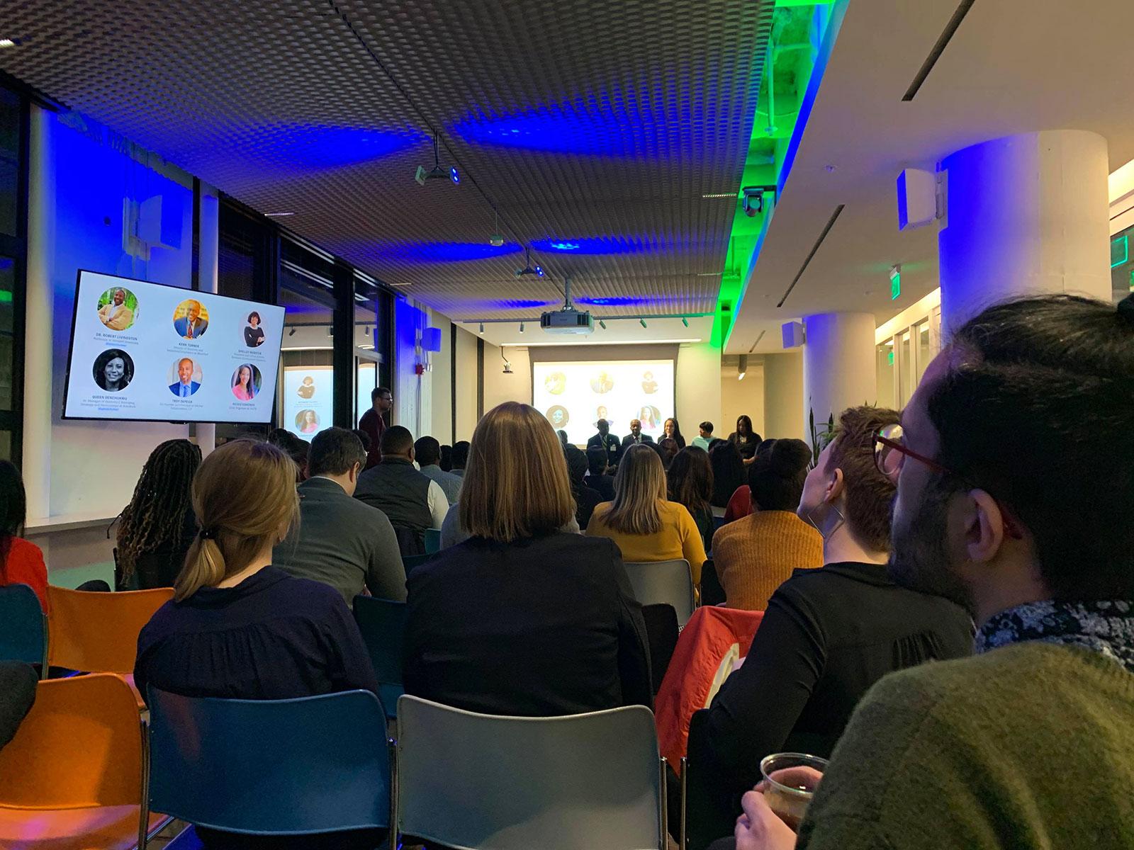 The National Society of Black Engineers Boston and Autodesk Black Network co-hosted the “Diversity by Design: Achieving Equity for Minorities in the AEC Industry” event at the Autodesk Technology Center in Boston Wednesday. MADELINE HUMPHREY/ DAILY FREE PRESS STAFF
