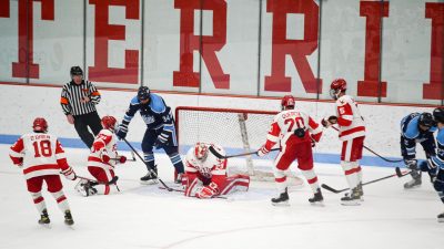 Boston University men's hockey team against the University of Maine