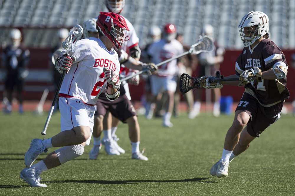 Junior attack James Burr leads BU in goals with 31. PHOTO BY MADDIE MALHOTRA/DAILY FREE PRESS STAFF 