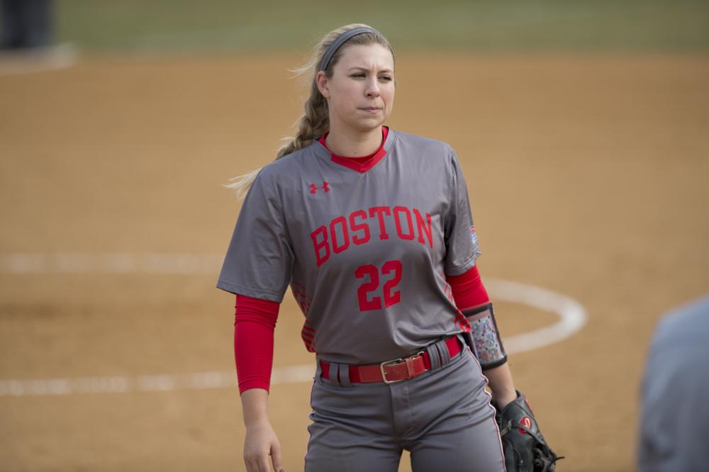 BU senior infielder Kaitlin Sahlinger had three hits against Army this weekend. PHOTO BY MADDIE MALHOTRA/DAILY FREE PRESS STAFF 