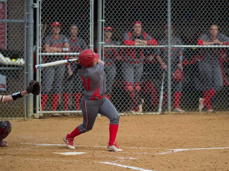 Junior Alex Ponce's single RBI in game three gave BU a 3-1 lead over Lehigh on Sunday. PHOTO BY MADDIE MALHOTRA/DAILY FREE PRESS STAFF