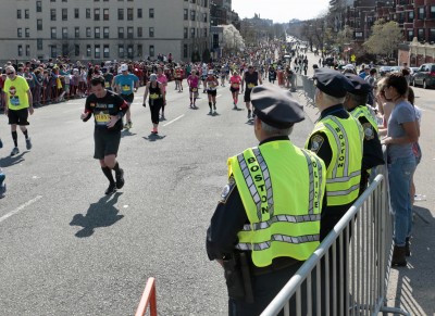 According to the Boston University Police Department, the 2016 Boston Marathon saw an increase in reports of group disturbances in comparison to crime reports from 2012 to 2015. PHOTO BY KELSEY CRONIN/DAILY FREE PRESS STAFF