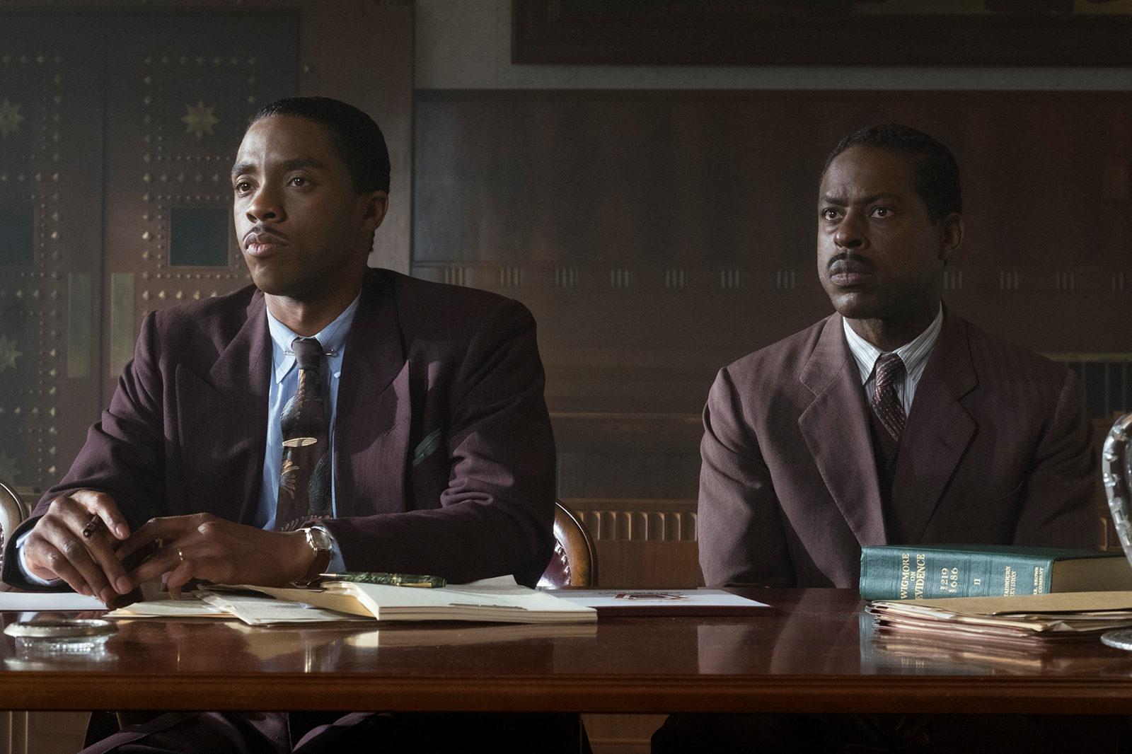 Chadwick Boseman and Sterling K. Wilson star in "Marshall." PHOTO COURTESY BARRY WETCHER/ OPEN ROAD FILMS