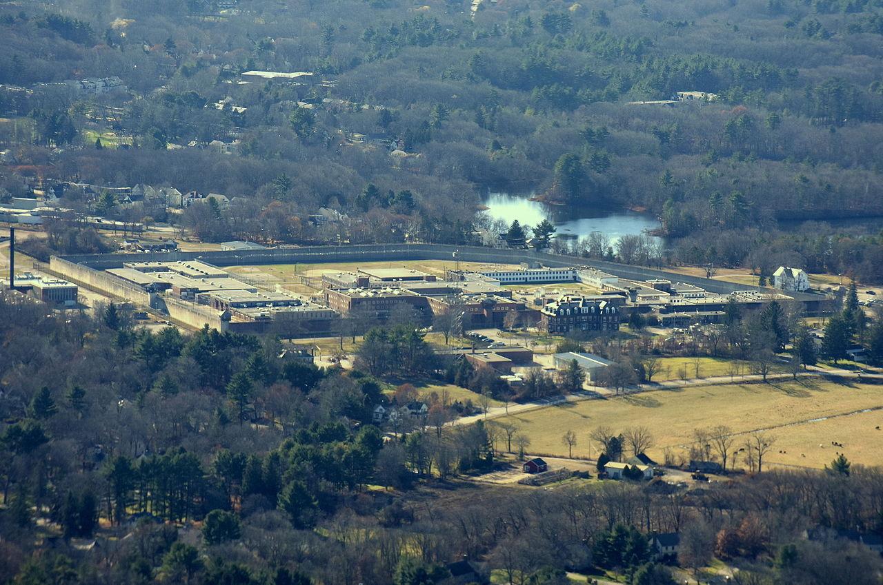 Aerial view of the Massachusetts Correctional Institution in Concord, Mass. On June 2, the Massachusetts Supreme Judicial Court ruled against a preliminary injunction sought by Prisoners’ Legal Services of Massachusetts for the decarceration of prisoners due to COVID-19. COURTESY OF NICK ALLEN VIA WIKIMEDIA COMMONS