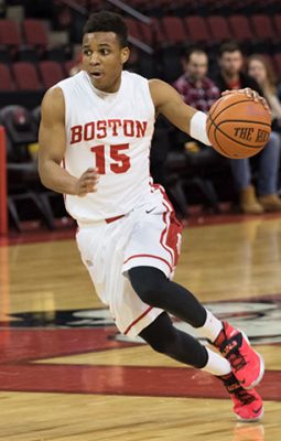 Junior guard Cheddi Mosely, who is BU's fourth-leading scorer, hasn't played in over a month. PHOTO BY JUSTIN HAWK/ DAILY FREE PRESS STAFF