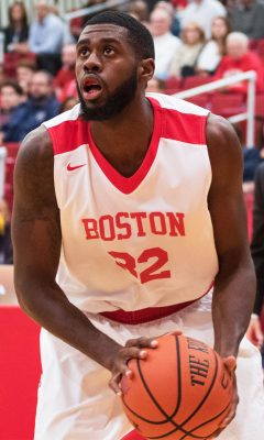 Justin Alston scored 21 points, his second highest total of the season, as the Terriers swept the season series against American. PHOTO BY JUSTIN HAWK/ DAILY FREE PRESS STAFF