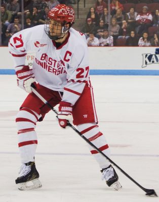 Doyle Somerby is the senior captain and the clear leader of the defense. PHOTO BY MADDIE MALHOTRA/ DAILY FREE PRESS STAFF