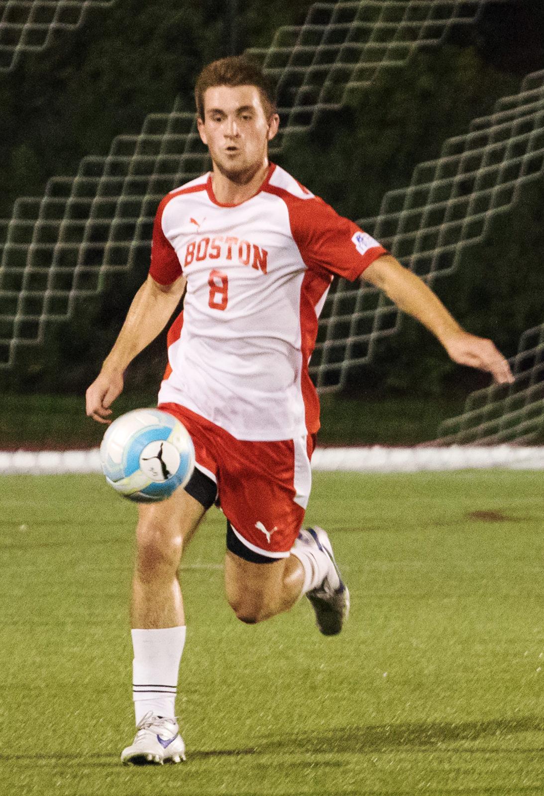 Sophomore Matt McDonnell leads the Terriers in goals with three. PHOTO BY JUSTIN HAWK/ DFP FILE PHOTO