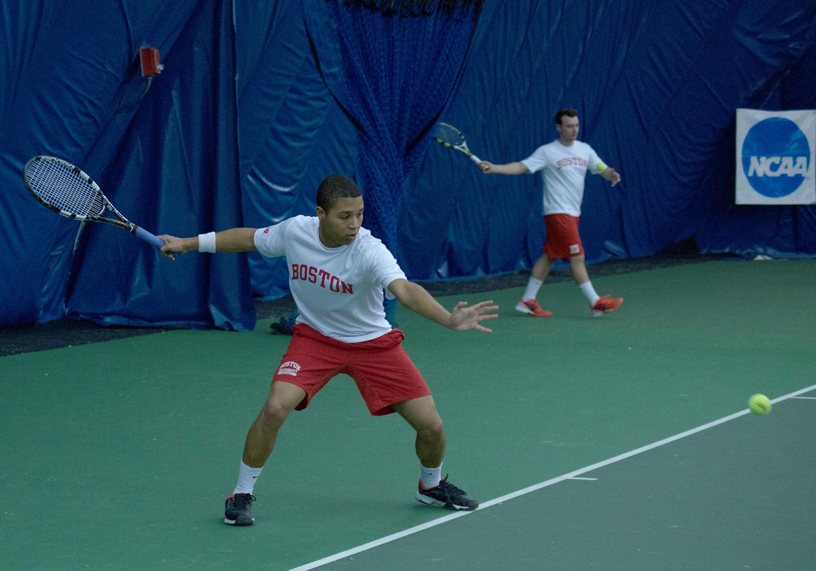 BU tennis emerged victorious over MIT. PHOTO BY SOFIA LAURITO/DAILY FREE PRESS STAFF