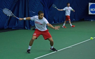 The men's tennis team has a 7-9 record with five matches remaining on the year.