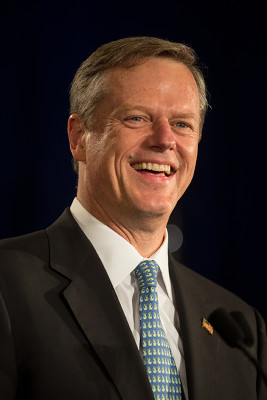 Massachusetts Gov. Charlie Baker was elected Nov. 14, 2014, and inaugurated on Jan. 15. PHOTO BY MIKE DESOCIO/DFP FILE PHOTO 