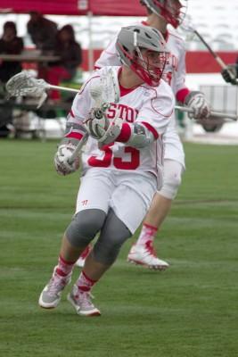 Freshman attack Ryan Hilburn notched his 21st goal of the season Saturday against No. 17 Loyola University Maryland. PHOTO BY ALEXANDRA WIMLEY/DFP FILE PHOTO