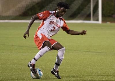 The Terriers may turn to freshmen like midfielder Jerry Ozor for extended minutes against Brown. PHOTO BY JUSTIN HAWK/ DAILY FREE PRESS STAFF 