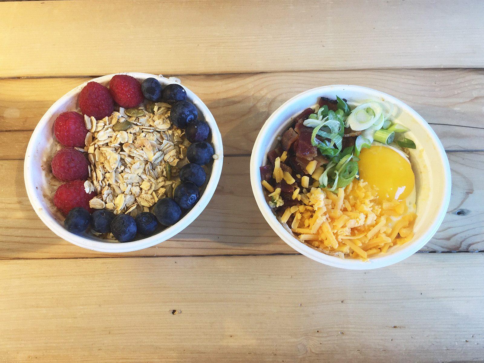Oat Shop continues to satisfy oatmeal fans since its opening a month ago in Davis Square, Somerville. PHOTO BY SARA FRAZIER/ DAILY FREE PRESS STAFF