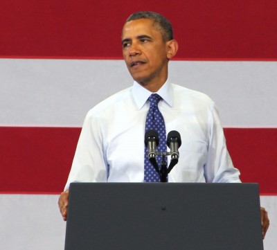 U.S. President Barack Obama speaks at a Boston rally in 2013. Obama announced a Student Aid Bill of Rights Tuesday. PHOTO BY SARAH SIEGEL/DFP FILE PHOTO