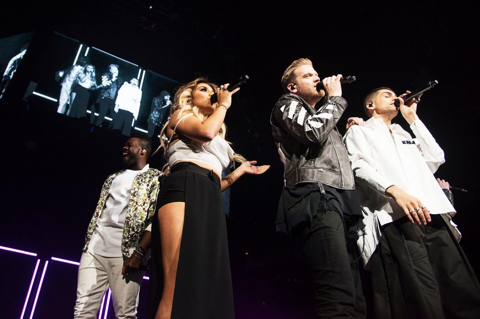 A cappella group Pentatonix performs Wednesday night at TD Garden. PHOTO BY LEXI PLINE/ DAILY FREE PRESS STAFF 
