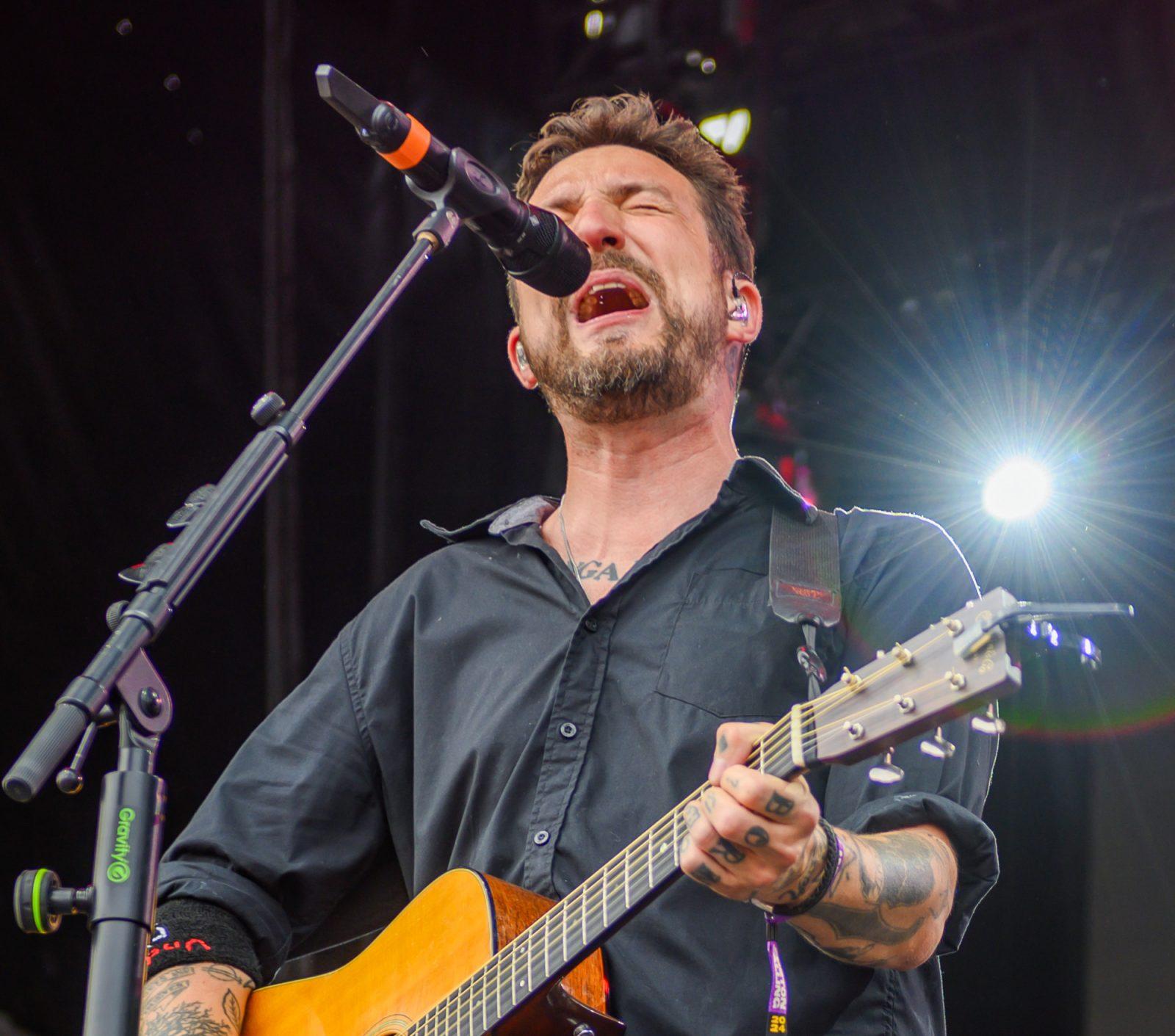 Frank Turner of The Sleeping Souls performs at Boston Calling on May 25. This was Turner’s 2,884th show and he started the only recorded mosh pit at the festivals. MOLLY POTTER/DFP PHOTOGRAPHER