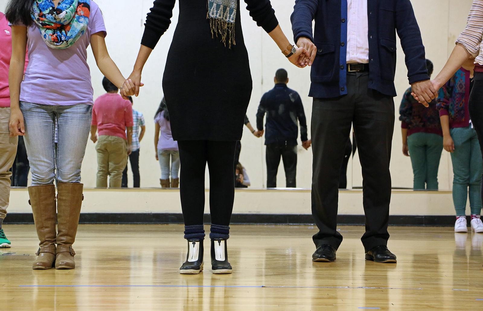 Boston University’s Asian Student Union host a “Privilege Walk” Thursday evening inspired by a viral video made popular by Buzzfeed. PHOTO BY KELSEY CRONIN/DAILY FREE PRESS STAFF
