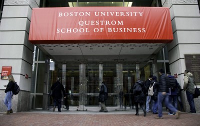 Boston University trustee Allen Questrom and his wife Kelli Questrom donated $50 million Monday to the former School of Management, renaming it the Questrom School of Business. PHOTO BY OLIVIA NADEL/DAILY FREE PRESS STAFF