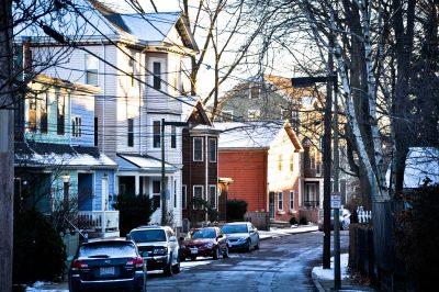 Street in Jamaica Plain neighborhood