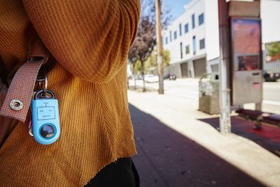 ROBOCOPP is a wearable personal safety device that produces a deafening alarm to deter attackers. PHOTO COURTESY ROBOCOPP