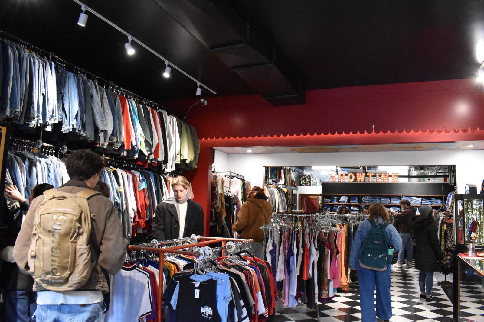 People shop in Vivant Vintage on Newbury Street. The store officially opened this location Saturday. AVA RUBIN/DFP PHOTOGRAPHER 