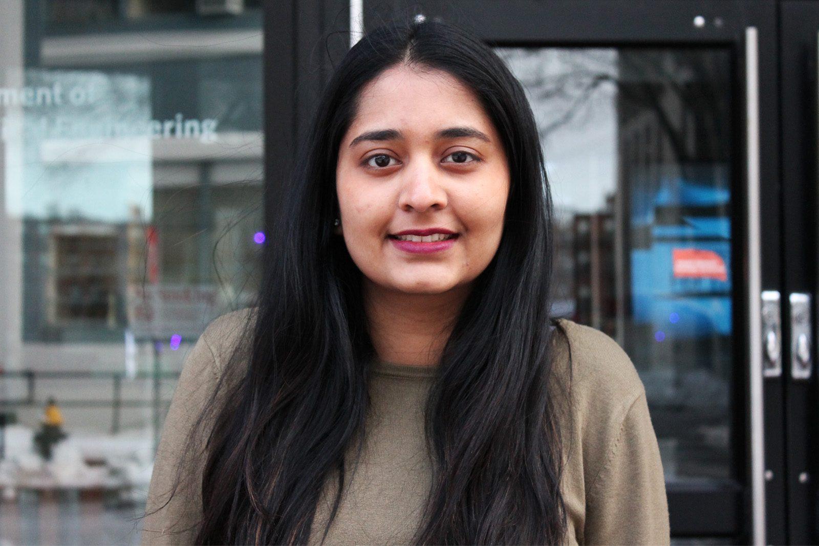 Rutvi Bhatt is part of a group of Boston University students who plan to protest the recent announcement of a 3.4 percent tuition increase. PHOTO BY ABIGAIL FREEMAN/ DAILY FREE PRESS STAFF