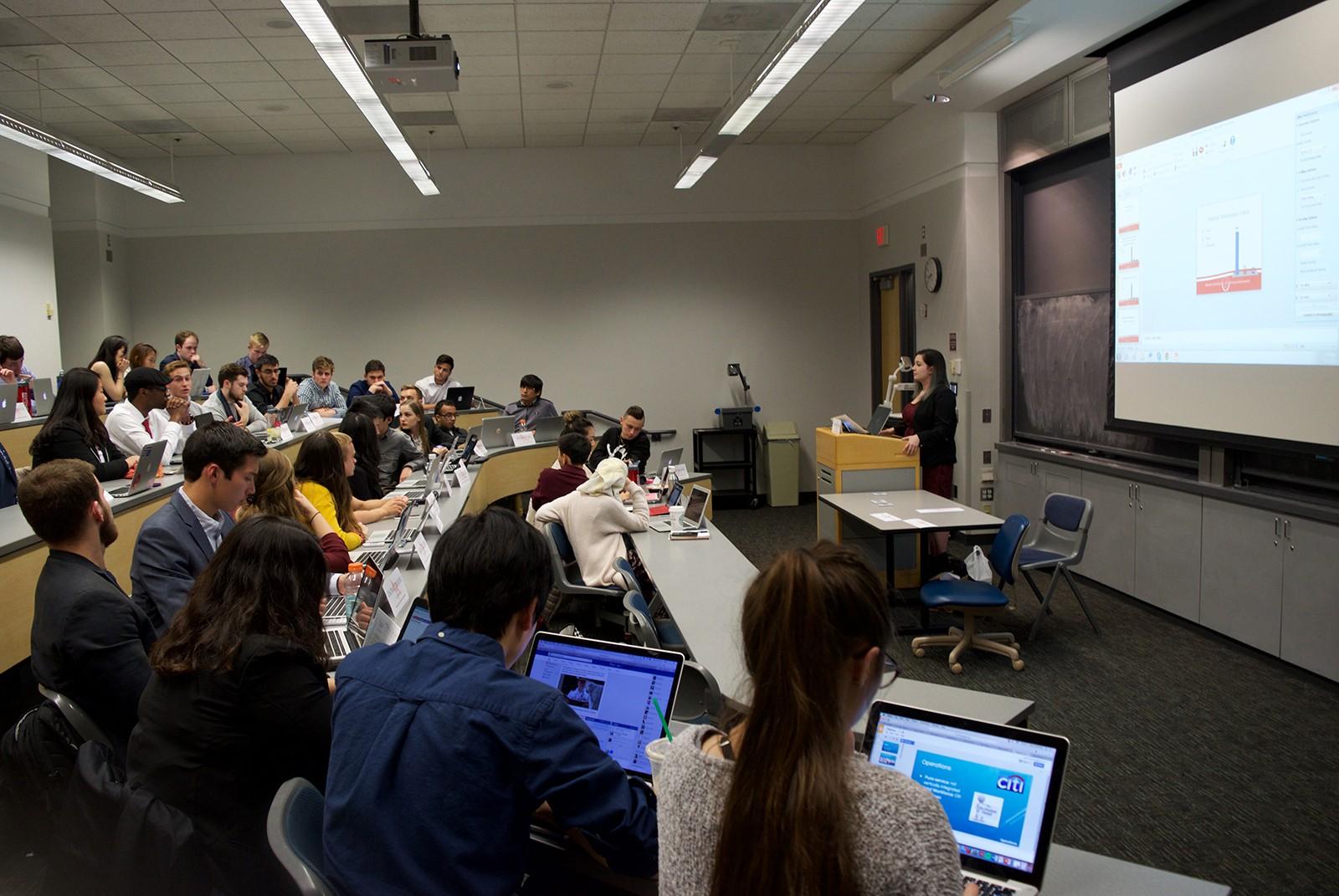 At the Senate meeting Monday night in the Photonics building, BU Student Government passed two amendments to the SG constitution. One focuses on fighting discrimination and the other on building long-term agendas. PHOTO BY ELLEN CLOUSE/DAILY FREE PRESS STAFF