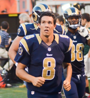 Sam Bradford started his career with the Rams after being drafted No. 1 overall by them. PHOTO COURTESY WIKIMEDIA COMMONS  