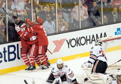 BU's juniors and seniors still fondly remember the 2015 Beanpot win over Northeastern. PHOTO BY JUSTIN HAWK/DAILY FREE PRESS STAFF