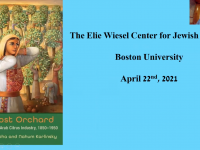 book talk at boston university on the lost orchard: the palestinian-arab citrus industry, 1850-1950