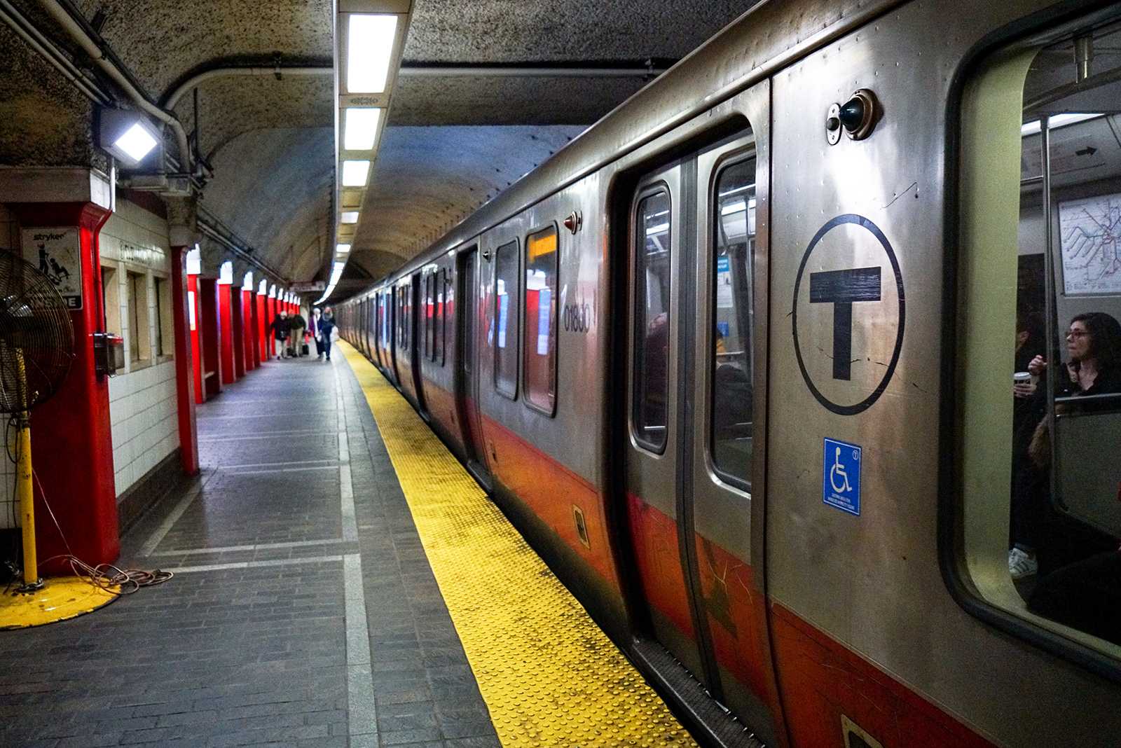 A Red Line train departs the Park Street station. Gov. Charlie Baker has proposed replacing the MBTA’s current five-member oversight board with a seven-member one, but whether the City of Boston will have a seat is unclear. SERENA YU/ DFP FILE