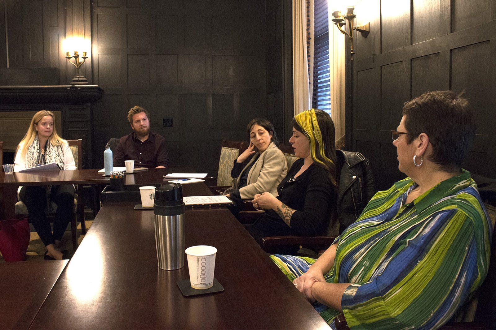 The Frederick S. Pardee School of Global Studies' Initiative on Forced Migration and Human Trafficking hosts a panel Wednesday night, discussing how to stop human trafficking and aid survivors. PHOTO BY KANKANIT WIRIYASAJJA/ DAILY FREE PRESS STAFF