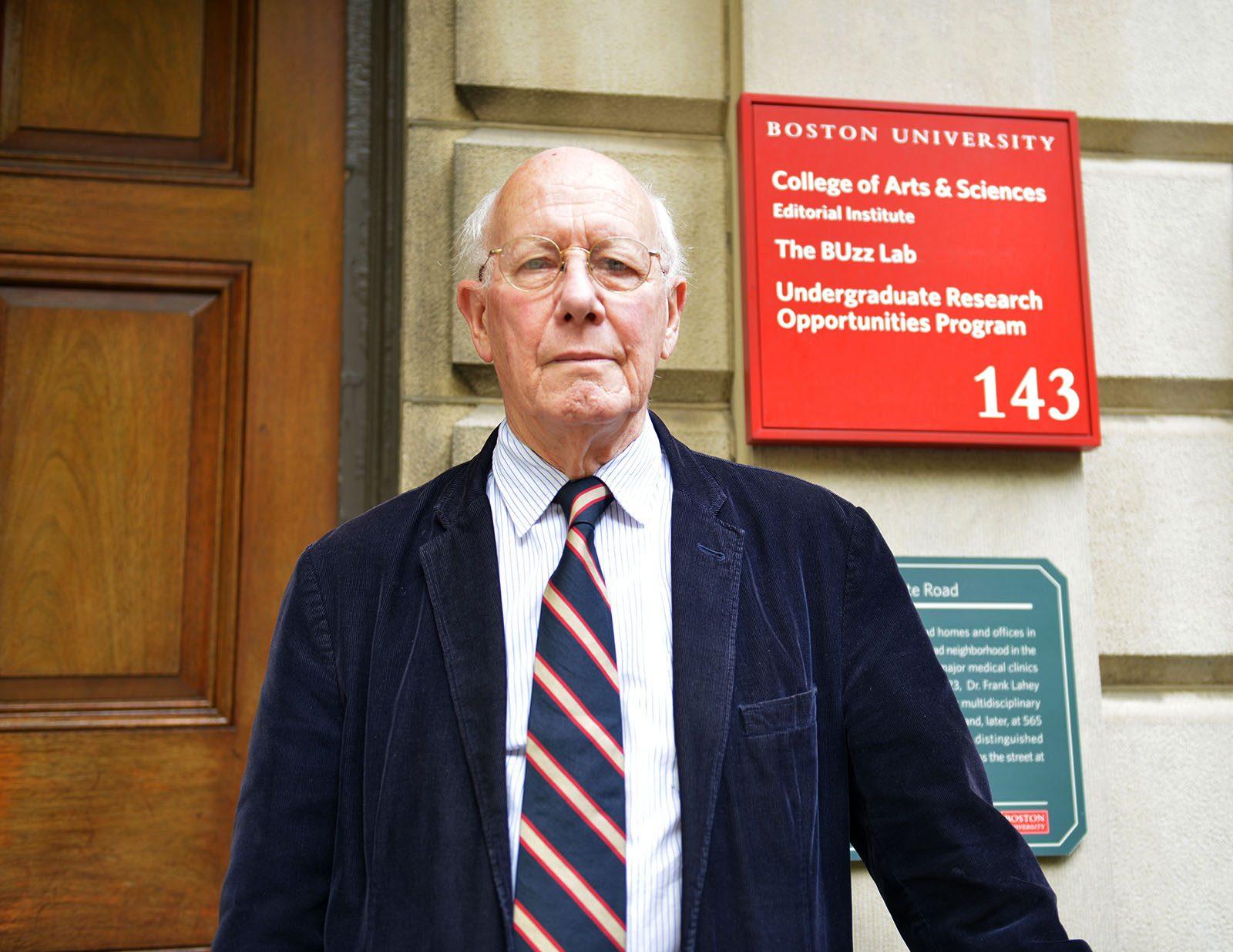 Professor Christopher Ricks of the Editorial Institute at BU is a long-time scholar of Bob Dylan’s work. PHOTO BY SHANE FU/ DAILY FREE PRESS STAFF