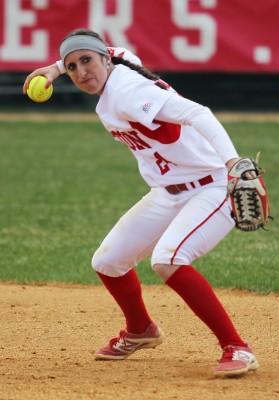Brittany Younan leads BU with 24 hits on the year. PHOTO BY ALEXANDRA WIMLEY/DFP FILE PHOTO