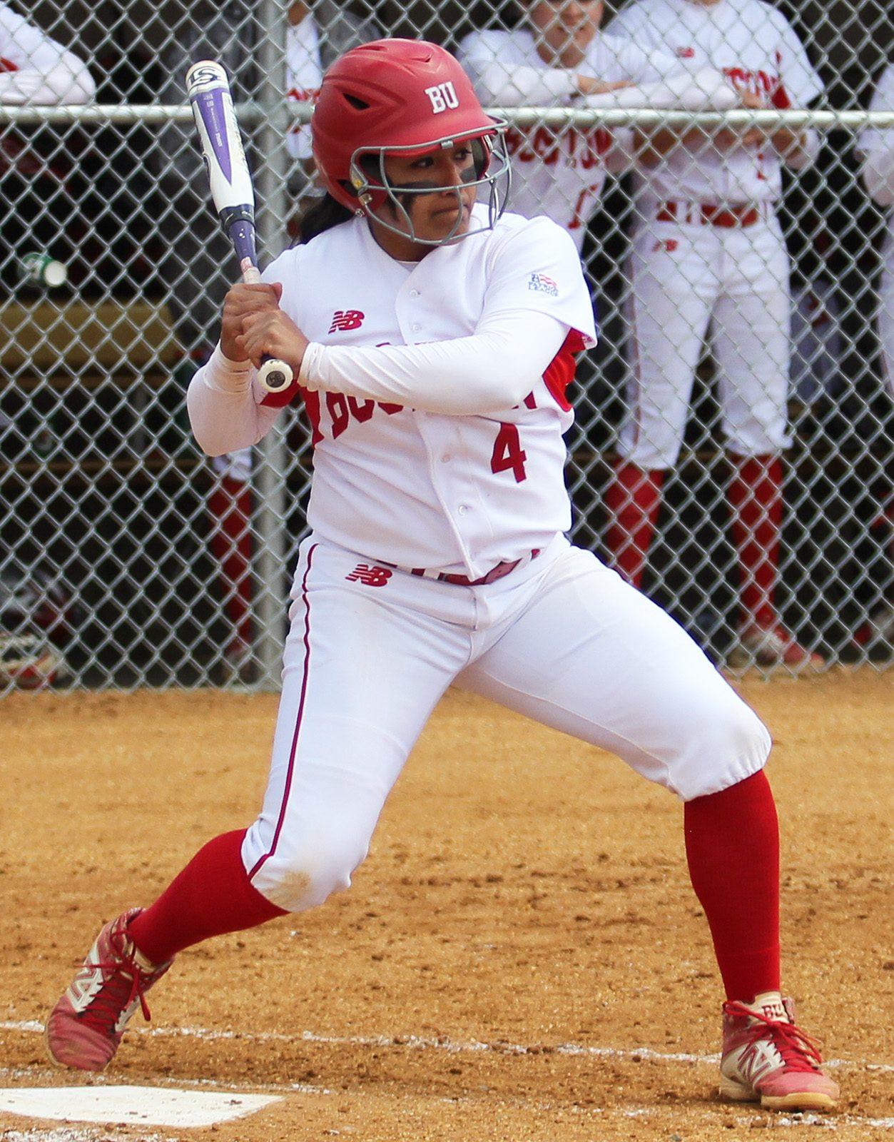 Senior Gabi Martinez is tied for the team lead in RBI and is second in batting average and home runs. Her play will be crucial for the Terriers to repeat as Patriot League champions. PHOTO BY ALEXANDRA WIMLEY/ DAILY FREE PRESS STAFF
