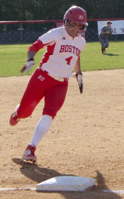 Junior catcher Gabi Martinez's .402 slugging percentage is good for fourth on the team. PHOTO BY BRIGID KING/DAILY FREE PRESS STAFF