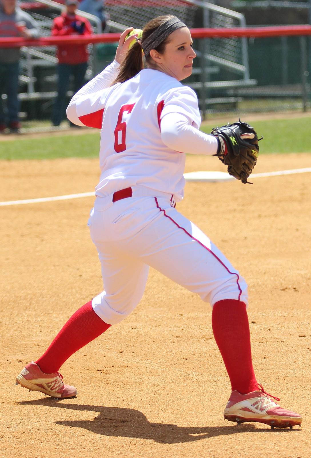 Lauren Hynes was recently named the Patriot League Pitcher of the Week. PHOTO BY ALEXANDRA WIMLEY/DFP FILE PHOTO