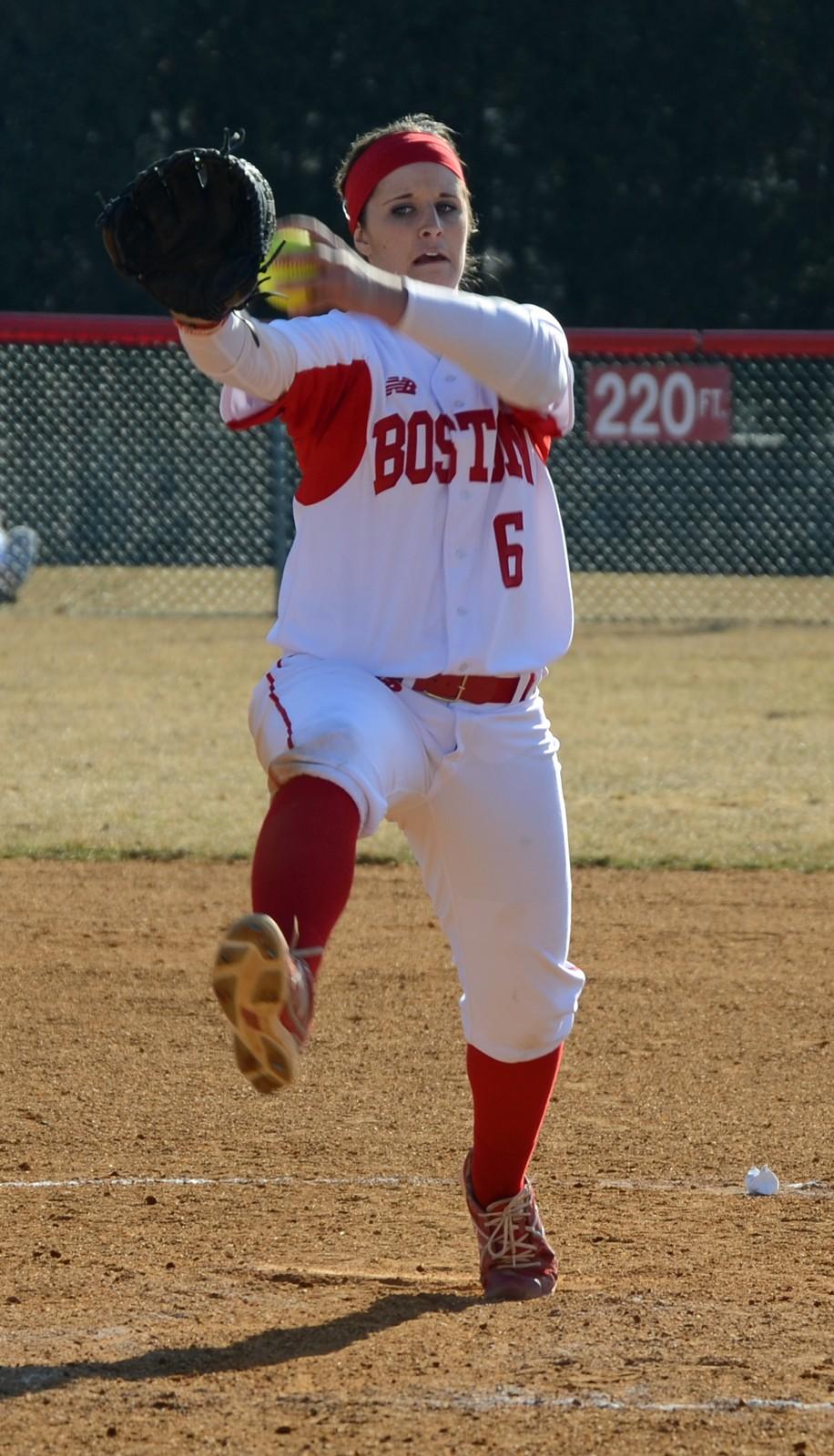 Lauren Hynes, who finished with a team-leading 2.24 ERA, is one of three Terriers graduating. PHOTO BY FALON MORAN/DAILY FREE PRESS STAFF