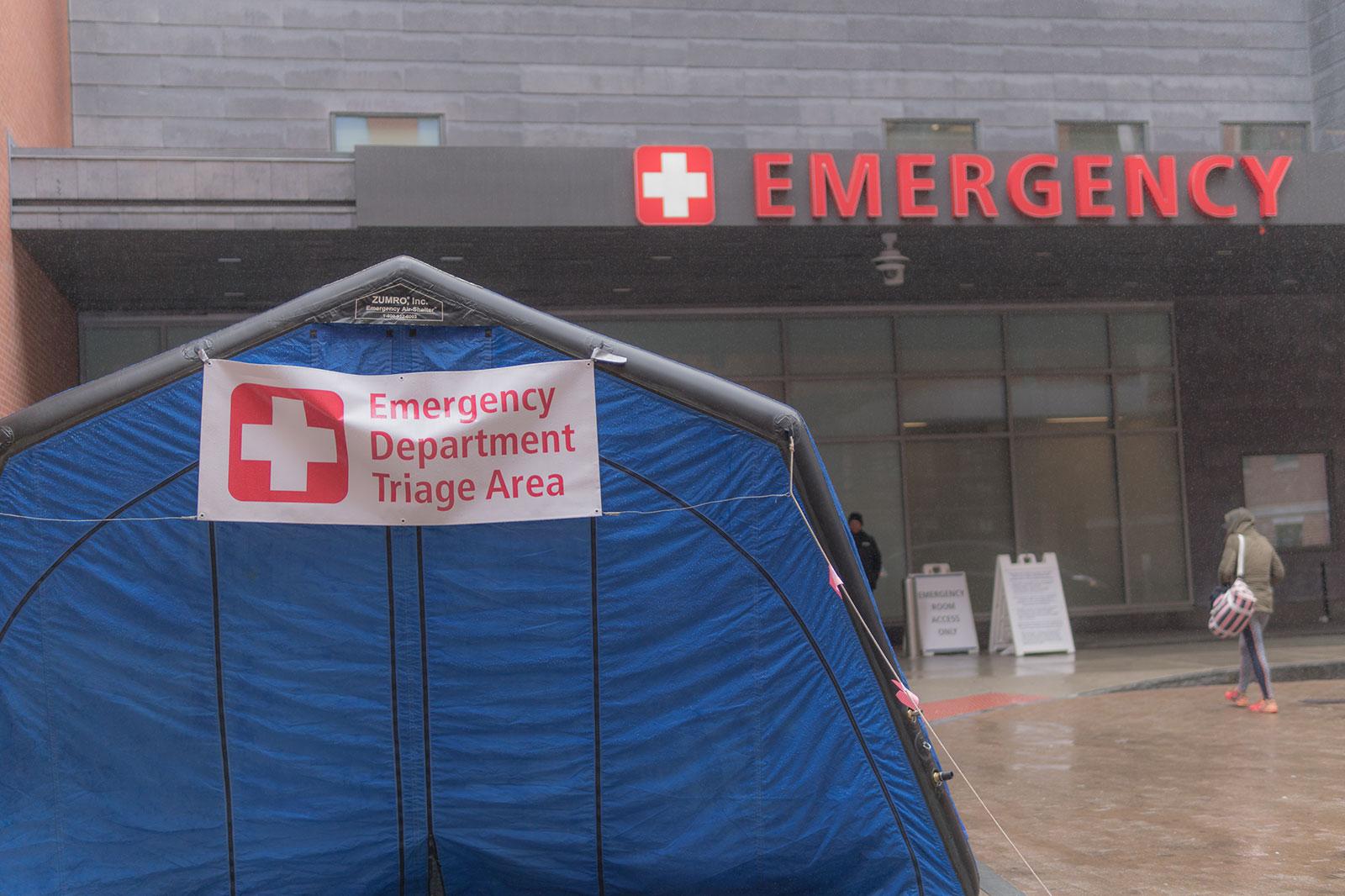 Massachusetts is ready to deploy pop-up hospitals again if necessary as COVID-19 cases continue to rise. SOPHIE PARK/ DFP FILE

