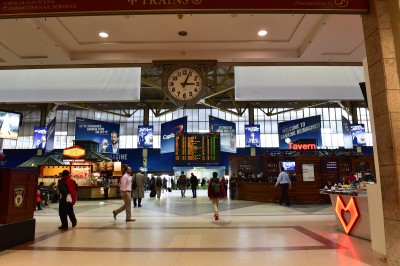 The Massachusetts Bay Transportation Authority announced Monday that it will look into fining Amtrak for future delays after the company’s signal system caused 40 commuter train delays and cancellations on Sunday. PHOTO BY MADDIE MALHOTRA/DAILY FREE PRESS STAFF