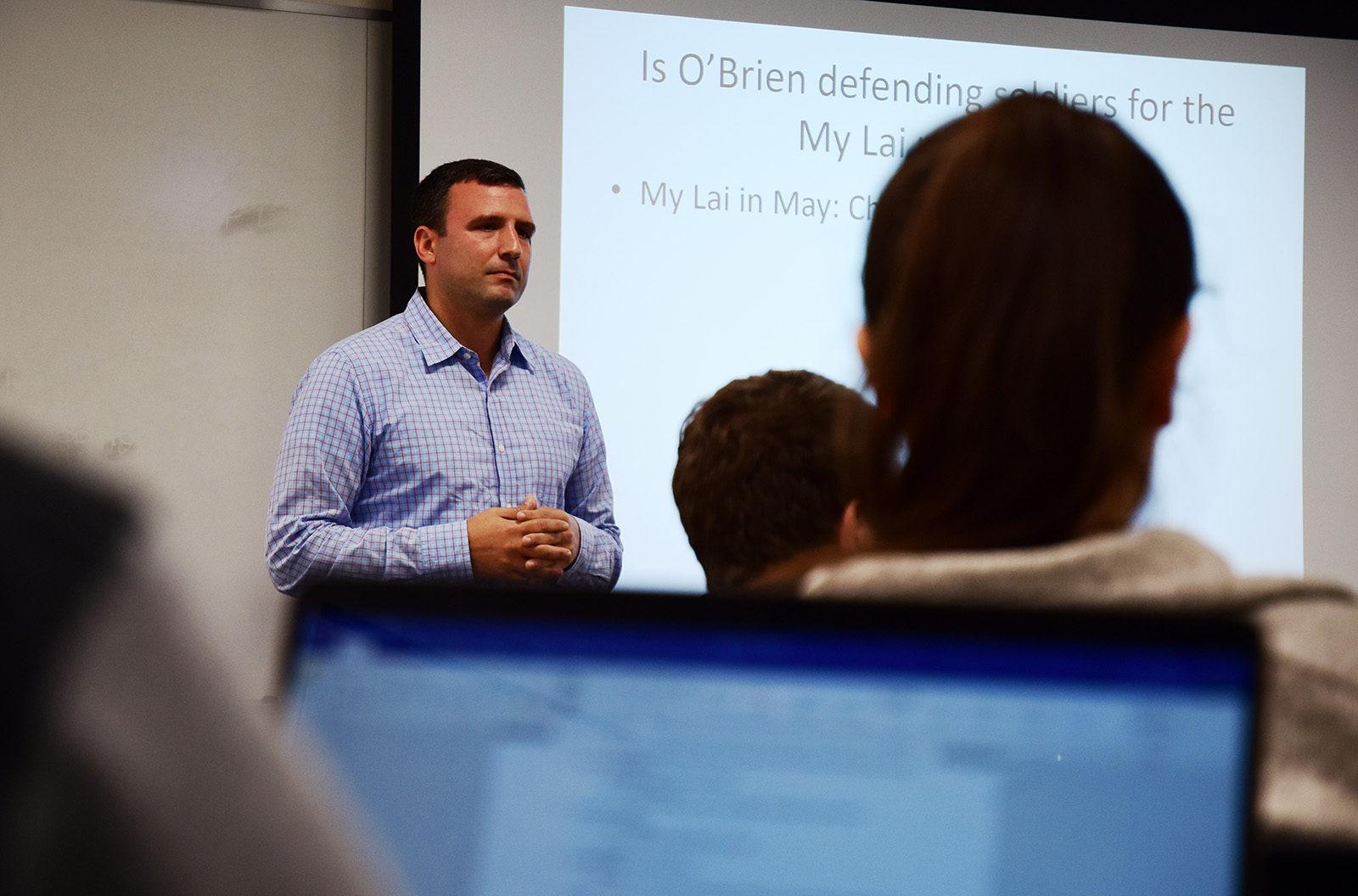 Seth Blumenthal is one of the Boston University lecturers involved in negotiating a contract with Boston University administration granting higher wages and better job security to lecturers. PHOTO BY CHLOE GRINBERG/ DAILY FREE PRESS STAFF