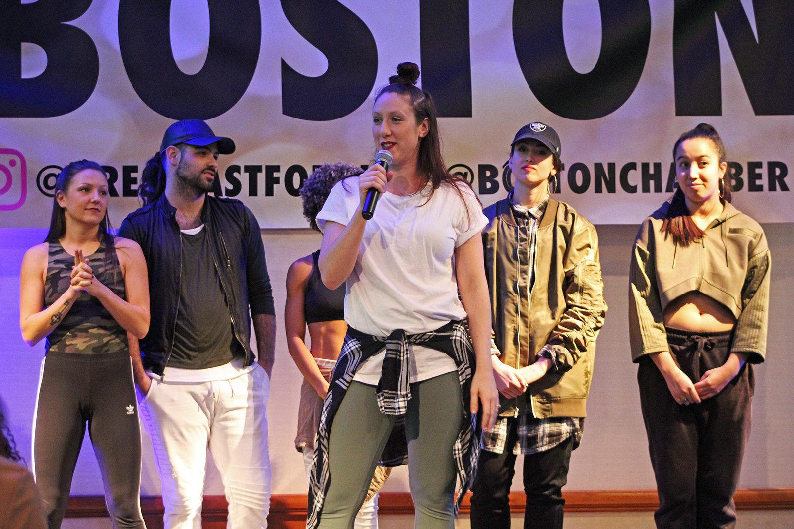 Dance group Static Noyze performs at the Student Leadership Conference at the Seaport Hotel and World Trade Center Nov. 17. PHOTO BY RACHEL SHARPLES/ DAILY FREE PRESS STAFF