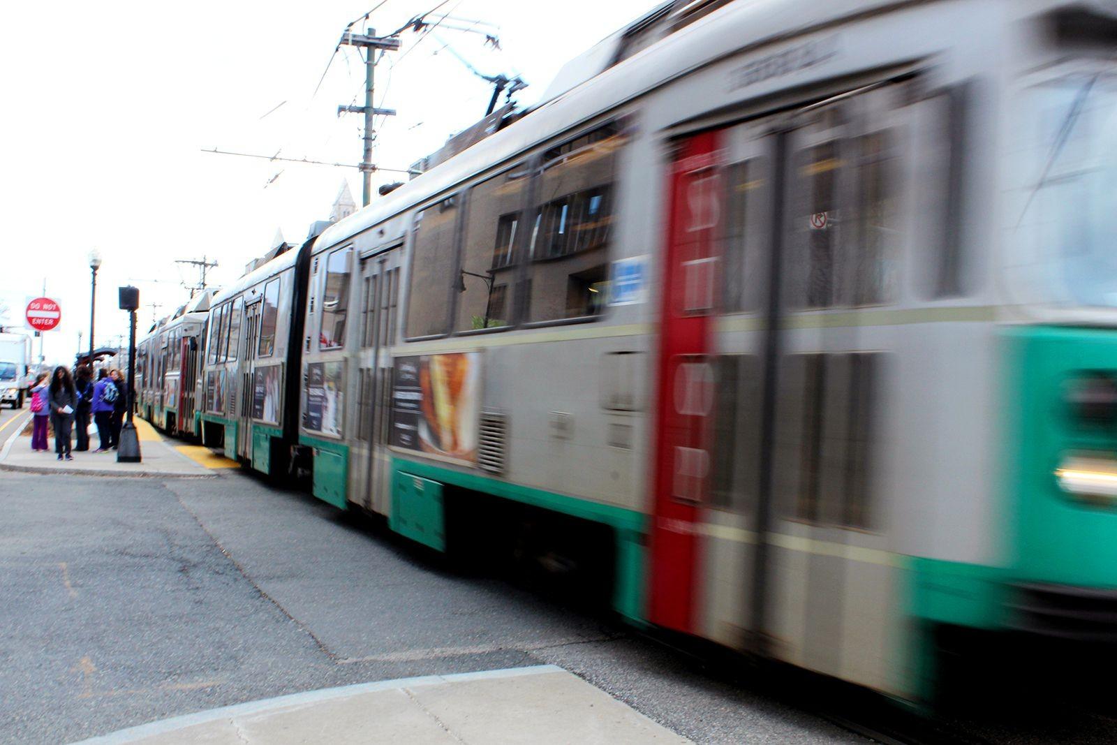 Massachusetts Gov. Charlie Baker announced new legislation to change aspects of the Massachusetts Bay Transportation Authority Wednesday. PHOTO BY MAE DAVIS/DAILY FREE PRESS STAFF
