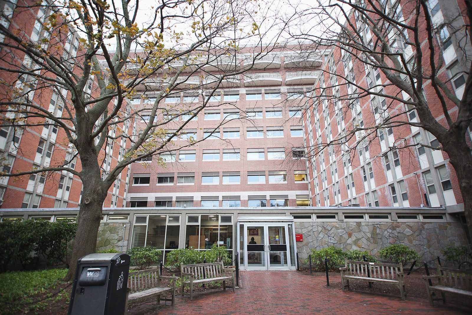 The Towers residence hall on Bay State Road, where there was a power outage Thursday evening. ANH NGUYEN/ DAILY FREE PRESS STAFF