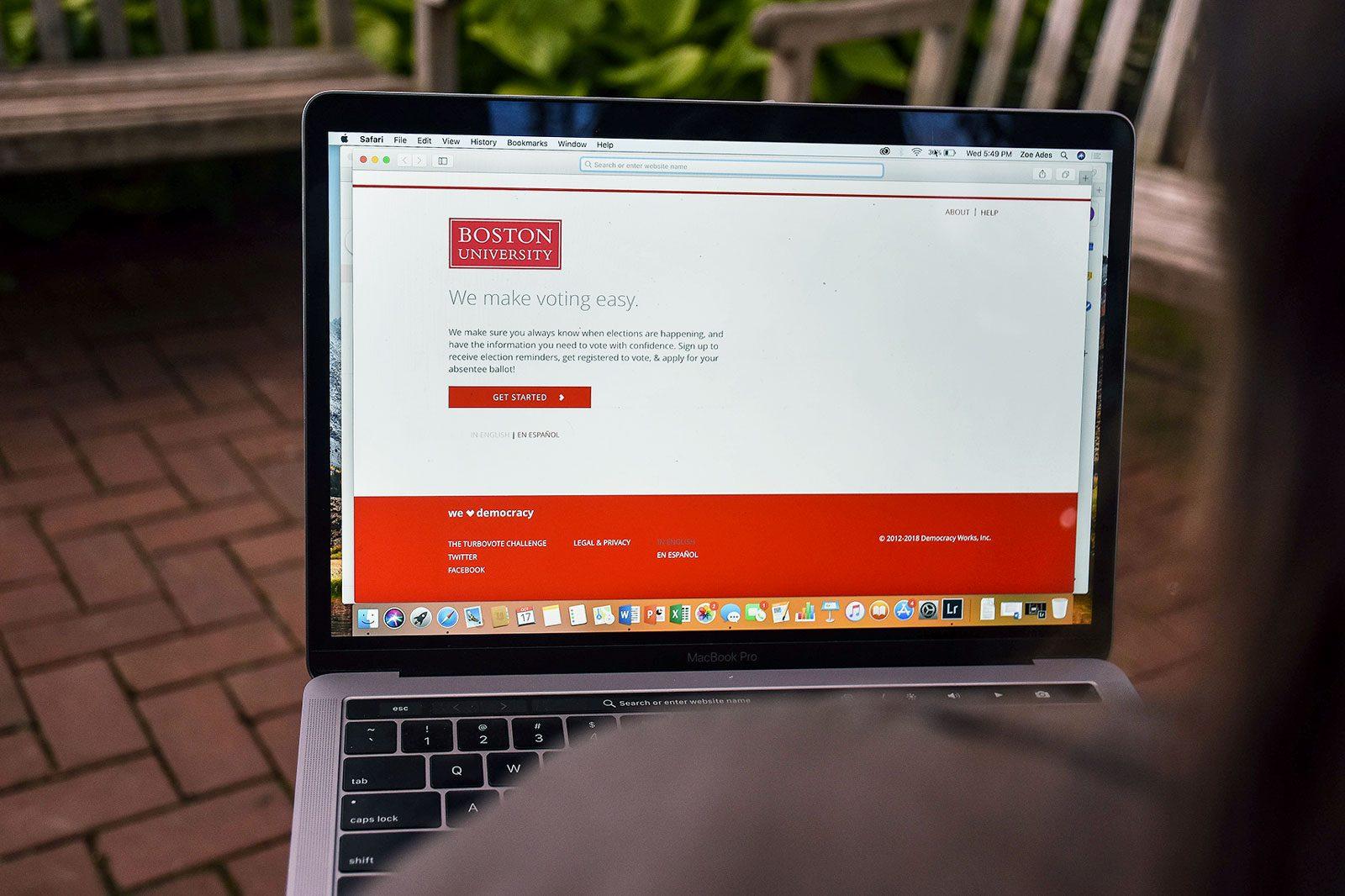 More than 500 Boston University students have registered to vote using TurboVote, an online tool BU has incorporated into its ongoing efforts to increase voter turnout among its students. ZOE ADES/ DAILY FREE PRESS STAFF