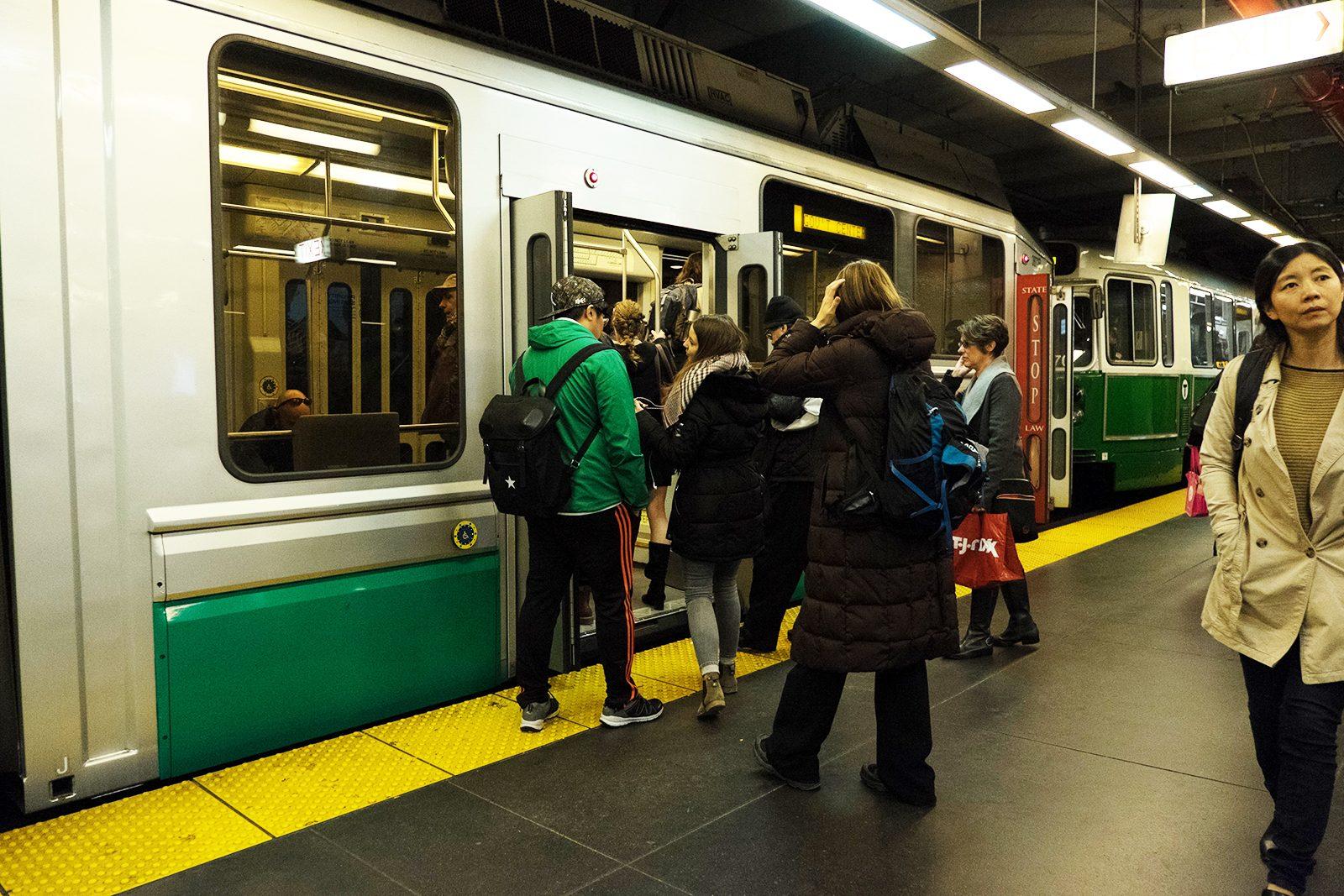 The MBTA launched a new anti-sexual harassment campaign Thursday focused on getting riders to report harassment witnessed while riding the T. PHOTO BY BRIAN SONG/ DAILY FREE PRESS STAFF